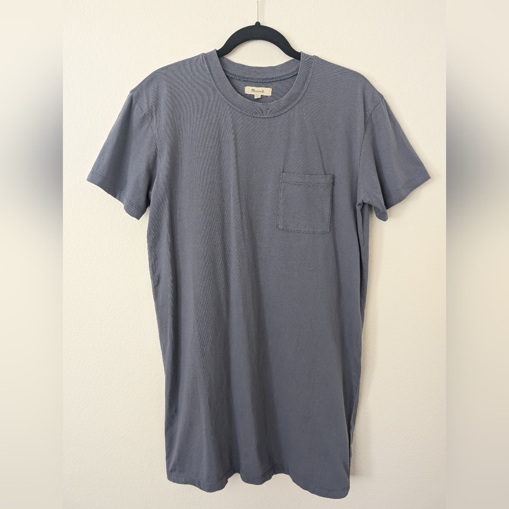 Madewell Blue/Gray T-shirt Dress (S)